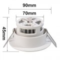 110-240V AC 3 Watt High Power Decorative Recessed LED Ceiling Light Cabinet Spot Down Lamp Warm White